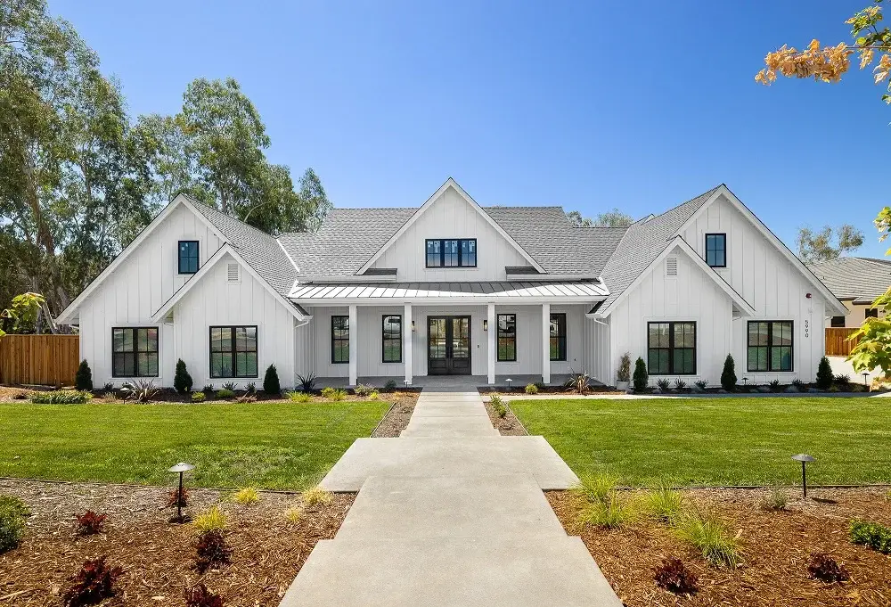 Parcel 1 user-supplied finished-home reference — front exterior; not an existing Southpointe Meadows home