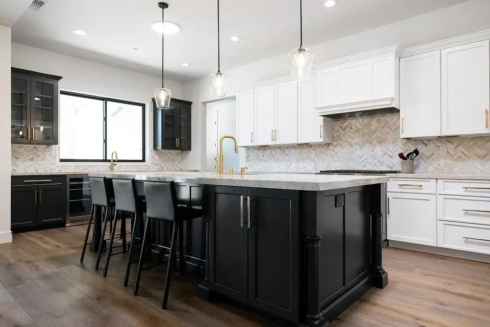 Parcel 1 user-supplied finished-home reference — kitchen island and cabinetry